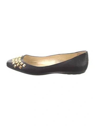 Pre-owned Jimmy Choo Leather Studded Accents Ballet Flats In Multi