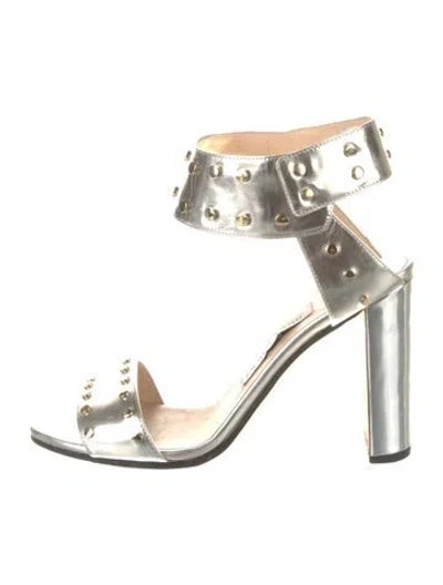 Pre-owned Jimmy Choo Leather Studded Accents Sandals
