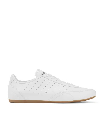 Jimmy Choo Leather Sunny Sneakers In White