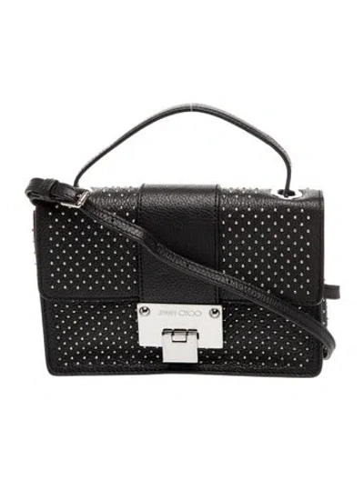 Pre-owned Jimmy Choo Leather Top Handle Bag In Black