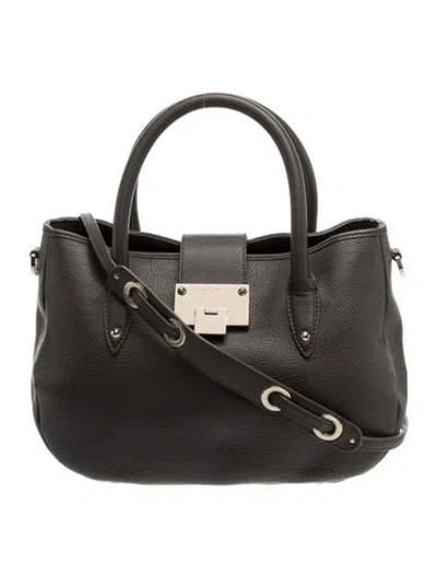 Pre-owned Jimmy Choo Leather Top Handle Bag In Black
