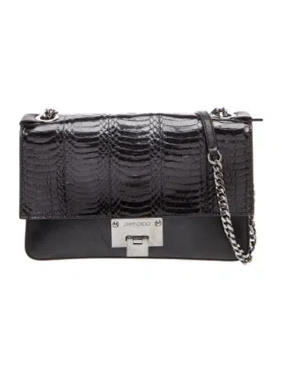 Pre-owned Jimmy Choo Leather Top Handle Bag In Black