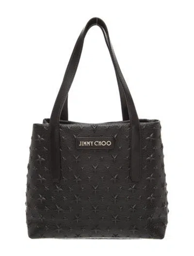 Pre-owned Jimmy Choo Leather Top Handle Bag In Black