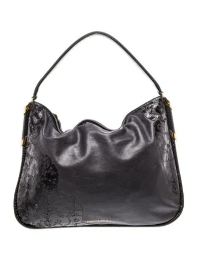 Pre-owned Jimmy Choo Leather Top Handle Bag In Blue