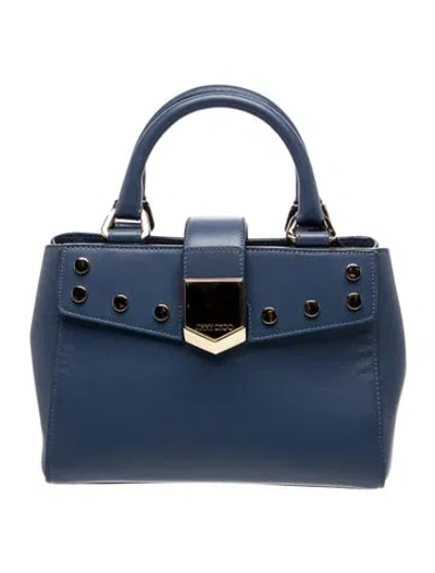 Pre-owned Jimmy Choo Leather Top Handle Bag In Blue