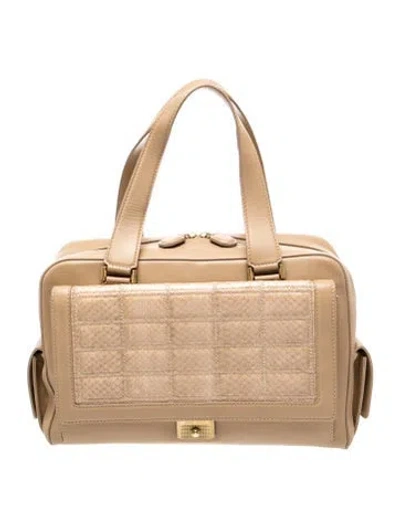 Pre-owned Jimmy Choo Leather Top Handle Bag In Brown