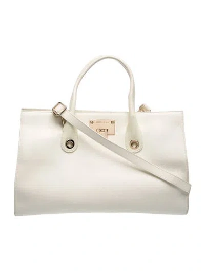 Pre-owned Jimmy Choo Leather Top Handle Bag In Neutrals
