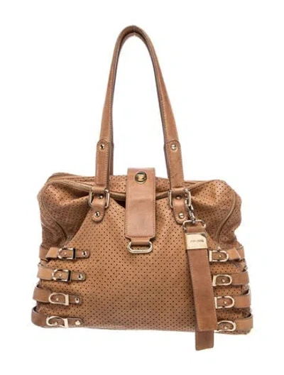 Pre-owned Jimmy Choo Leather Top Handle Bag In Pink
