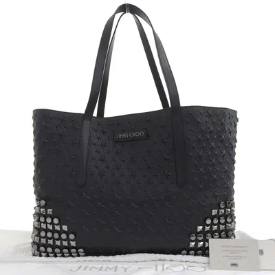 Jimmy Choo Leather Tote Bag Black