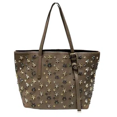 Pre-owned Jimmy Choo Leather Tote Bag () In Beige