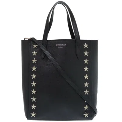 Pre-owned Jimmy Choo Leather Tote Bag () In Black