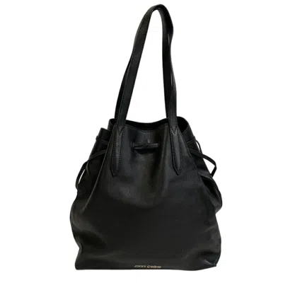 Pre-owned Jimmy Choo Leather Tote Bag () In Black