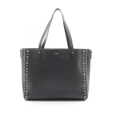 Pre-owned Jimmy Choo Leather Tote Bag () In Black