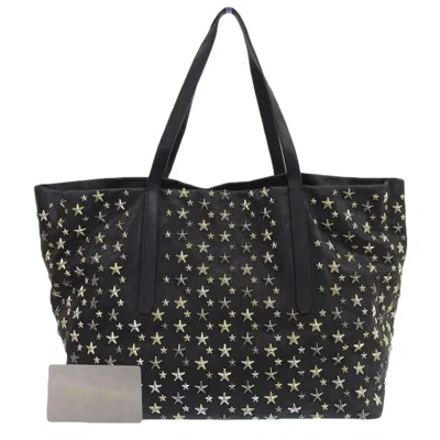 Pre-owned Jimmy Choo Leather Tote Bag () In Black