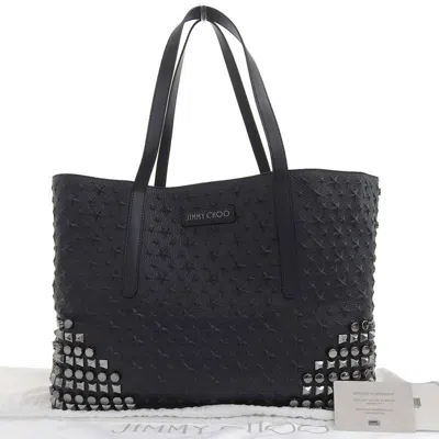 Pre-owned Jimmy Choo Leather Tote Bag () In Black