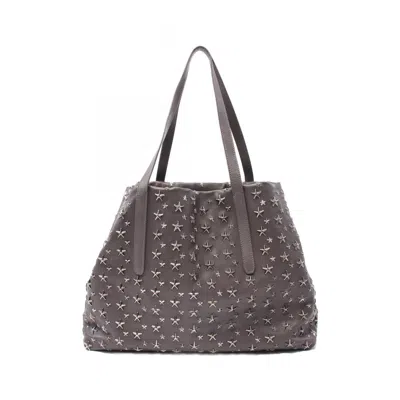 Pre-owned Jimmy Choo Leather Tote Bag () In Gray