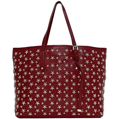 Pre-owned Jimmy Choo Leather Tote Bag () In Red