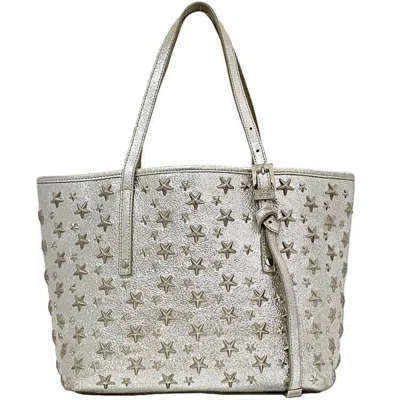 Pre-owned Jimmy Choo Leather Tote Bag () In Silver