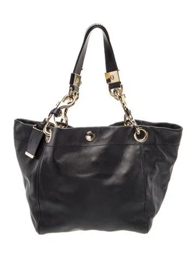 Pre-owned Jimmy Choo Leather Tote In Black