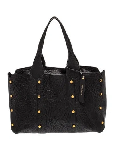Pre-owned Jimmy Choo Leather Tote In Black