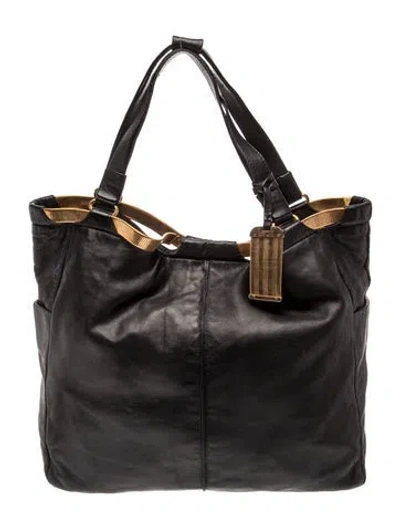 Pre-owned Jimmy Choo Leather Tote In Black