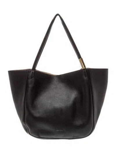 Pre-owned Jimmy Choo Leather Tote In Black