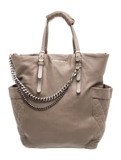Pre-owned Jimmy Choo Leather Tote In Brown