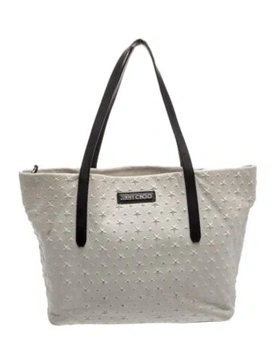 Pre-owned Jimmy Choo Leather Tote In Gray