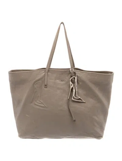 Pre-owned Jimmy Choo Leather Tote In Neutral