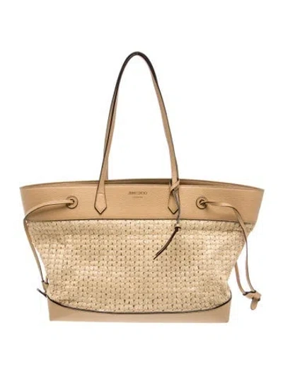 Pre-owned Jimmy Choo Leather Tote In Neutral