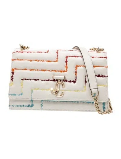 Pre-owned Jimmy Choo Leather Varenne Avenue In White