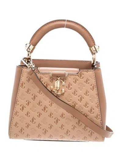 Pre-owned Jimmy Choo Leather Varenne In Neutrals
