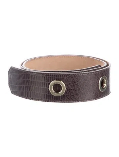 Pre-owned Jimmy Choo Leather Waist Belt In Black