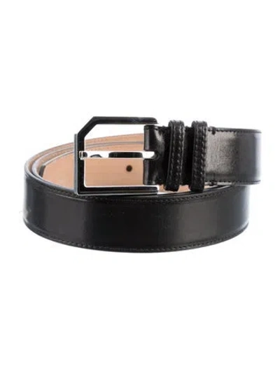 Pre-owned Jimmy Choo Leather Waist Belt In Black