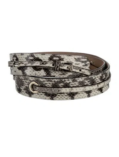 Pre-owned Jimmy Choo Leather Waist Belt In Neutrals