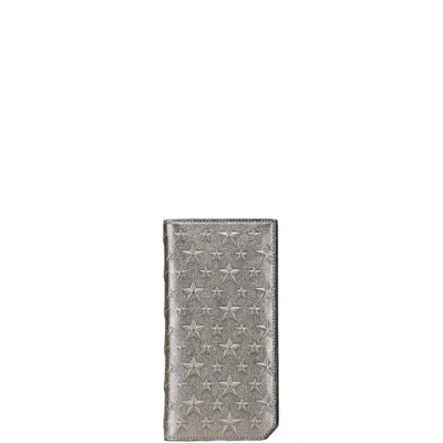 Pre-owned Jimmy Choo Leather Wallet (bi-fold) () In Gray