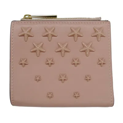 Pre-owned Jimmy Choo Leather Wallet (bi-fold) () In Pink