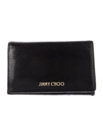 Pre-owned Jimmy Choo Leather Wallet In Black