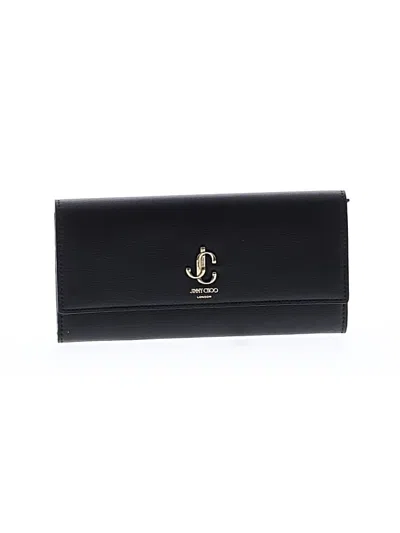 Pre-owned Jimmy Choo Leather Wallet In Black
