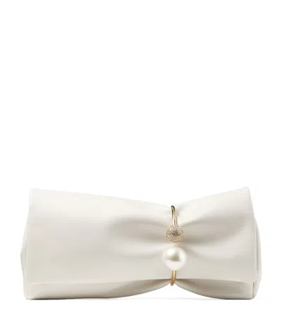 Jimmy Choo Leather Xandra Clutch In White