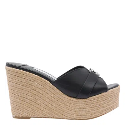 JIMMY CHOO LEDA WEDGE SANDALS