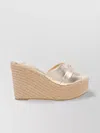 Jimmy Choo Leda Wedges With Metallic Espadrille Sole