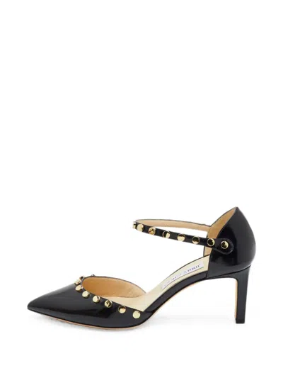 Pre-owned Jimmy Choo Leema Studded Pumps In Black