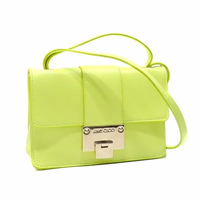 Pre-owned Jimmy Choo Lemon Yellow Leather Shoulder Bag ()