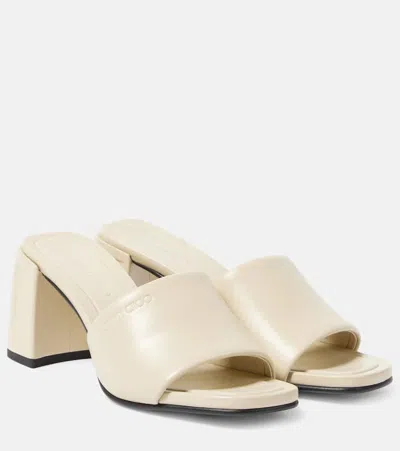 Jimmy Choo Lena 70 Leather Mules In White