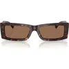 Jimmy Choo Lennon 54mm Polarized Rectangular Sunglasses