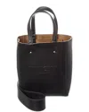 Jimmy Choo Lenny N/s Small Leather Tote In Black