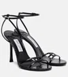Jimmy Choo Strappy Leo 100 Stiletto Heel Sandals In Black