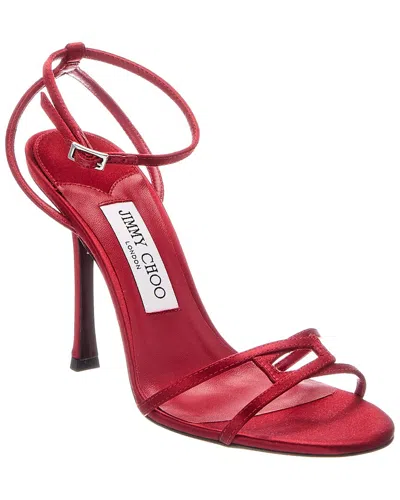 Jimmy Choo Leo 100 Satin Sandal In Multi