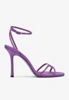 Jimmy Choo Leo 100 Satin Sandals In Purple